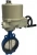Затвор дисковый поворотный ABRA Ду500 Ру16 BUV-VF826D, межфланцевый, корпус - чугун, диск - чугун, с электроприводом, EPDM в Астрахани